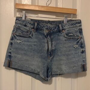 American Eagle Outfitters Distressed Blue Jean Shorts